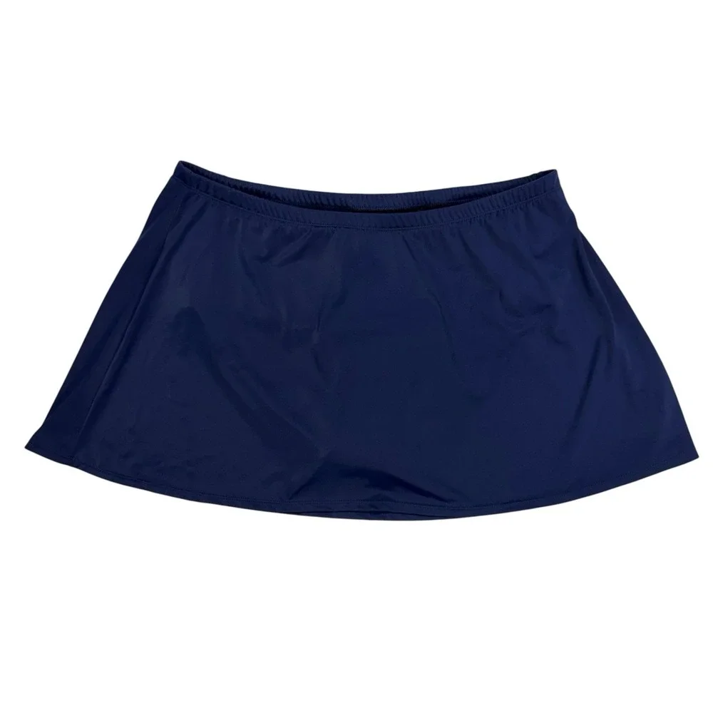 Swimsuits For All Women's 20 Navy Blue Swim Suit Skirt Lined